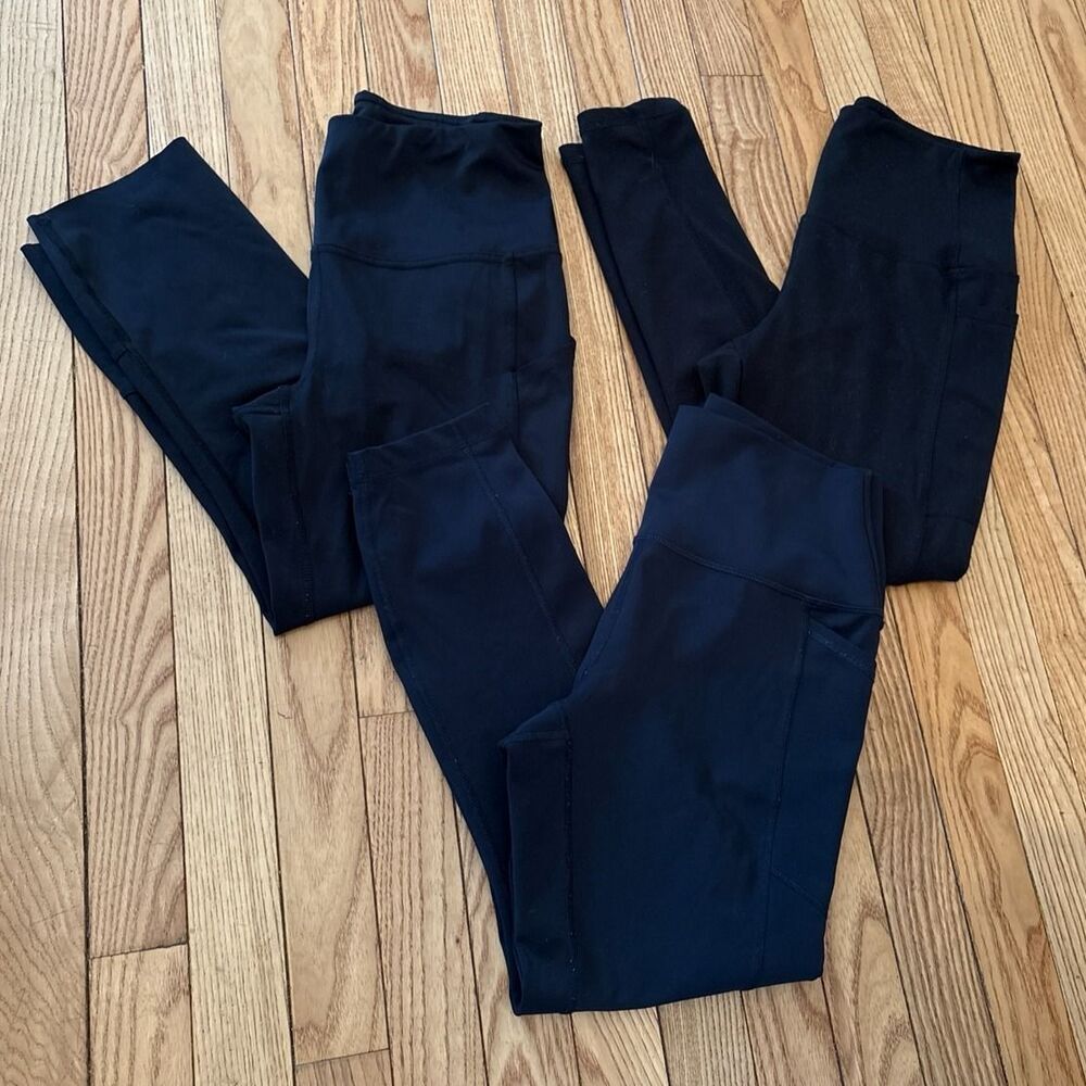 Leggings bundle womens girls black yoga sports workout athletic stretchy juniors